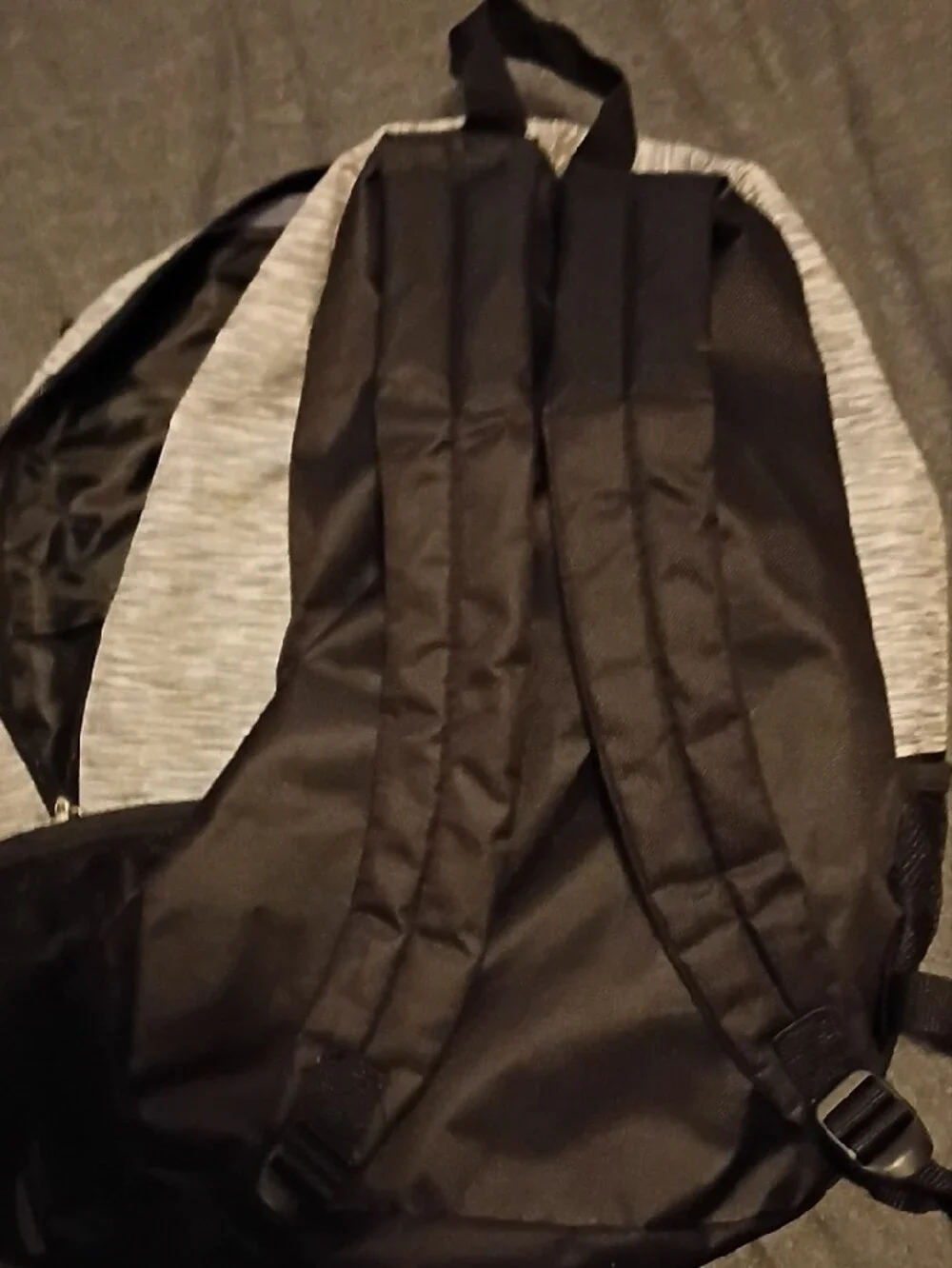 Men's Grey and Black Backpack with Reflective Accent